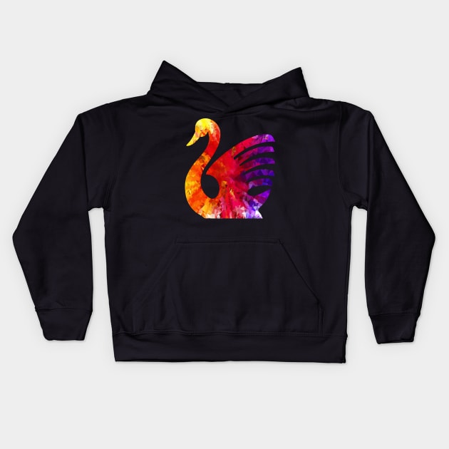 Swan Kids Hoodie by DrDesign